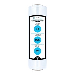 4 Rolls 15″ x 1476′ 34 Ga Moving Wrapping Pre-Stretch Hand Shrink Wrap Clear