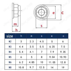 Multicolor Aluminum 6061 Hex Flange Lock Nut With Nylon Insert M2 M3 M4 M5 M6 M8