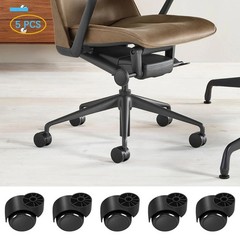 Stemless Office Chair Casters 2in Silent Rolling Wheels Replacement 5PCS Set New