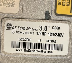 Genteq ECM 3.0 GC08 Module Only for 5SME39HXL3031 1/2HP 240V CCWLE used