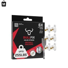 Heavy Duty Drywall Anchors Kit – Holds 255lbs, 6 Pack with Screws & Drill Bit