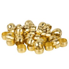 Breezliy Compression Fittings 230pcs 6 Sizes Sleeves Ferrules, Insert, Brass