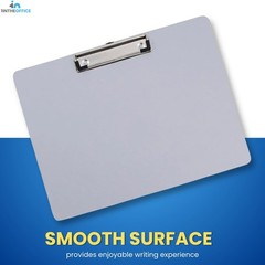 2 Pack Silver Plastic Horizontal Landscape Clipboard 8.5×11 In Letter Size