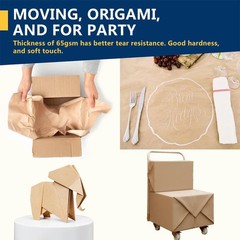 17.5″ x 1200” Brown Kraft Paper 70GSM 50LB Roll Packaging Shipping NEW*