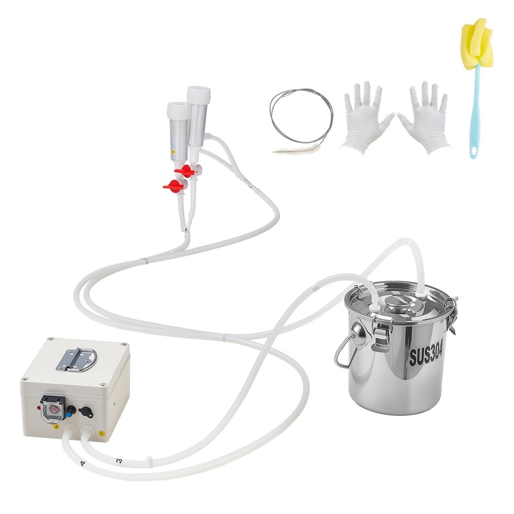 Uimoso Portable Goat Milking Machine with 0.8 Gal / 3 L Bucket and Battery Power