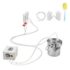 Uimoso Portable Goat Milking Machine with 0.8 Gal / 3 L Bucket and Battery Power