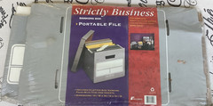 Bankers Box Portable File with 5 files and tabs- Strickly Business