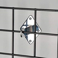 Dazzling Displays Chrome Gridwall Mount Brackets For Grid or Slatgrid Panels – B