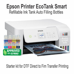 Epson Printer with DTF ink-Film-Powder Heat Transfer Print T-Shirt Marker Bundl;