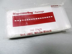 WHITE Block Bags RELOC ZIPPIT 3×5 4mil H. D. 3 x 5″ 4 Mil Bags 100