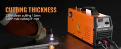 Portable HITBOX HBC5500 Plasma Cutter Orange UNT Pilot Arc Dual 110/220V IGBT