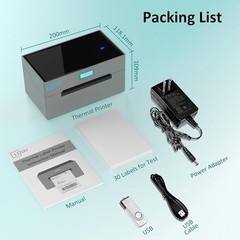 Bluetooth Thermal Shipping Label Printer 4×6 Support iOS iPhone iPad Android……