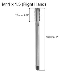 Metric Thread Tap M11 x 1.5 H2 130mm Extra Long Straight Flute Tapping Tool