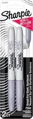Sharpie Metallic Permanent Markers – Fine Point, Silver (2 Count)