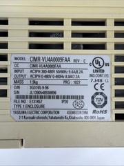 Yaskawa Electric CIMR-VU4A0009FAA Vector Control, 3Ø, 480V, Rev C, IP20, Type 1