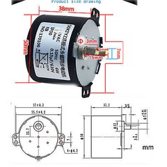 US Stock Synchronous Motor 50KTYZ AC 110V 120V 50/60Hz 1 2.5 100 rpm/m CW/CCW 6W