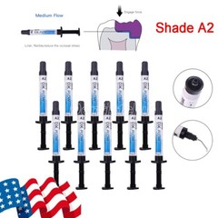 DENTEX Dental Light Cure Flowable Composite Resin Medium Flow Shade A2 3g/Pc