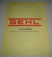 Gehl TR 680 Two Row Attachment Operators Owners Manual ORIGINAL! 5/76 corn head