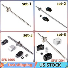 SFU1204/1605/2005/2505 Ballscrew with End Machine & Support &Housing& Coupler