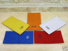 5 pieces set THK Diamond Hand Polishing Pads Strip Set hook loop backed tools