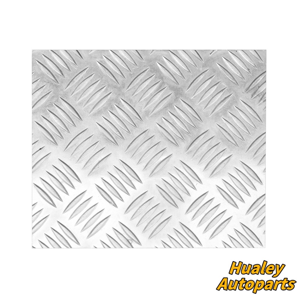5 Bar Pattern Aluminum Tread Sheet 10.6″x10.6″ Polished Silver Finish