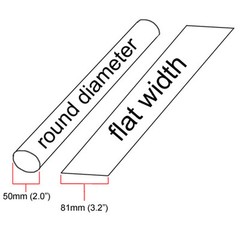 2″ ID Red Heat Shrink Tube (8 inches) 2:1 ratio 2.0″ polyolefin feet/ft 50mm
