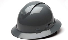 Pyramex Vented Slate Gray Hard Hat – Full Brim Protection Meets ANSI Standards