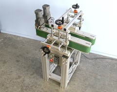 Hugger Belt Conveyor, Side Grip for Bottomless Transfer Conveyor & Bottom Coding