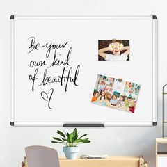 VIZ-PRO Magnetic Dry Erase Board, 48 X 24 Inches, Silver 48″W x 24″H, White