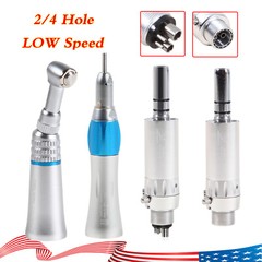 Dental Low Slow Speed Handpiece Contra Angle Straight Air Motor E-type 4/2 Holes