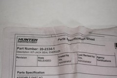 Hunter Engineering 20-2334-1 Kit-Jack Seal Energizr Gasket Cup 3-1/8 Bore Washer