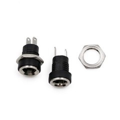 100Pcs DC Power Supply Jack Socket Female Panel Mount Connector 5.5 x 2.1mm