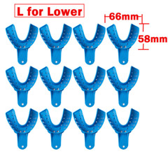12 Pcs Dental Impression Trays Perforated Plastic Autoclavable Trays EASYINSMILE