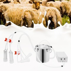 2in1 Pulsation Cow Milking Machine Milking Machine w/Stainless Steel Bucket 5L