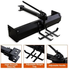 GRAVEE 42″ Tow Behind Box Scraper Steel Powder Coated Tractor Scraper with Blade