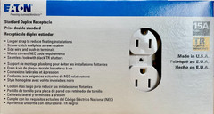Eaton TR270W White Standard Duplex Receptacles 15A-125V QTY 100