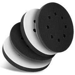 Giwiemi 4 Pack Orbital Sander Foam Pad 5 inches x 5 x 0.5 inches, Black
