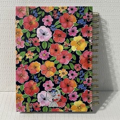 BLOOM Hardcover Spiral Notebook Journal Pen Sticker Set Colorful Lined Flowers
