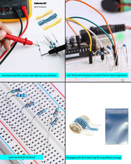 10 Pieces 1 Watt 1% metal film resistors Over 200 Various Value