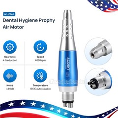 Dental Hygiene Prophy Handpiece Air Motor 4 Holes & 4:1 Nose cone