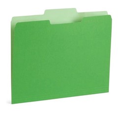 100 Blue Summit Supplies Colorful File Folders with Tabs, 100 pack MultiColored