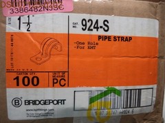 QTY = 200 (2 boxes of 100): Bridgeport Pipe Strap, 1 1/2″, 924-S, 50781747009246
