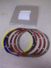 Aluminum Round Shim Kit Red 002 988-177-05-002 Blue .005 Brown .010 Yellow .020
