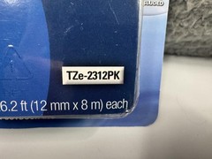 Brother P-Touch TZe-231 Label Tape 1/2″ 12mm Black on White 2 Pack 26.2ft Value