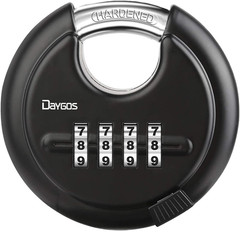 Combination Disc Padlocks for Outdoor – Heavy Duty 4 Digit Code Lock, Combo Disc
