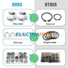 120/200x E Clips C CIRCLIPS Stainless Steel Kit Retaining Ring Assorted 1.5-10mm