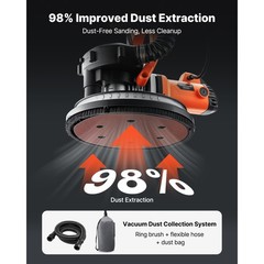 Uimoso Electric Drywall Sander 1150W with Adjustable Speed and Self-Suction