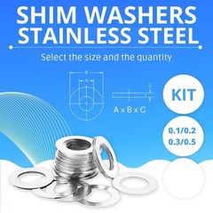 100Pcs M3-M40 Stainless Steel Ultra Thin Flat Washer Ultrathin Shim Plain Gasket