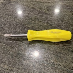 Snap-on sddd41 combination screwdriver with 4 tips. hi viz new