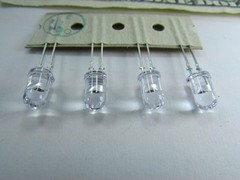 100 Clear Lens Red Orange 5MM Diameter LEDs QLMP-EL83-VWRDD 2 Conductor Solder